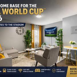 Modern 2BR - Private Parking, 30 minutes from NYC, 15 minutes from World Cup