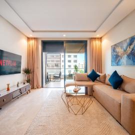 VIVASTAY Casablanca - Skyline Apartment CFC with Terrace & Gym