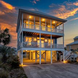 Beach House with Water Views Pools & Short Walk to Beach