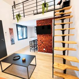 City loft- Hôpitaux Est - Eurexpo - Parking privé - Groupama stadium - Climatisé، فندق في برون
