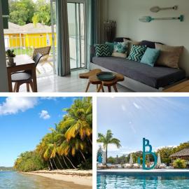 Appartement avec piscine et accès direct plage: Folle Anse şehrinde bir otel