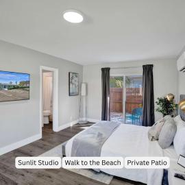 Studio with Private Patio in Pompano w Kitchenette