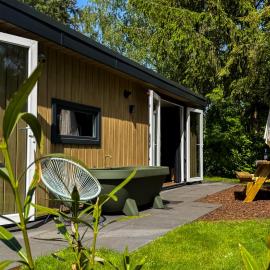 Leo l Tiny House l Panter, luxe, buitenbad, airco, bostuin, hotel en Epe