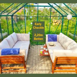 BUDDE4 Fewo Katja - Early Check-in, extralange Betten 220 cm, separates WC
