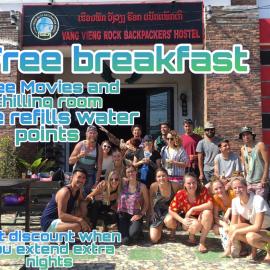 Vangvieng Rock Backpacker Rooftop Hostel