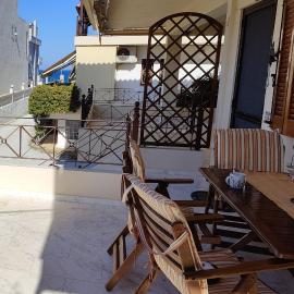 Two-floor house next to sea