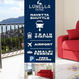 LUNELLA HOME FULL APARTMENT with UNIQUE SEAVIEW, WASHING MACHINE, FULL KITCHEN, PARKING with VIDEO SURVEILLANCE, and SHUTTLE TAXI from to CENTRAL STATION, AMALFI FERRIES, SALERNO AIRPORT, NAPLES AIRPORT