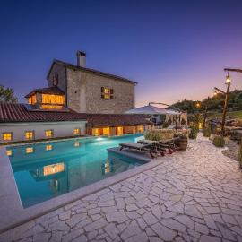 Villa Blazeni Miroslav Bulesic in Central Istria for 8 people with private heated pool and sauna