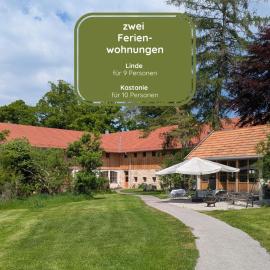 Altkreut Festenhof, Linde und Kastanie, 2 große FeWos für Gruppen bis 19 Personen ruhig und naturnah, 60 Min von München、Wessobrunnのホテル