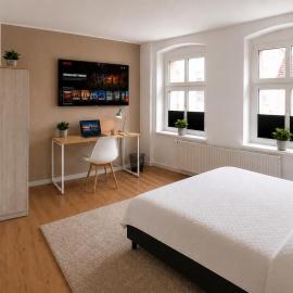 Stilvolles Altbau-Apartment in zentraler Lage mit Workspace: Schwerin şehrinde bir otel