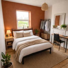 Cosy double room close to coastal path routes