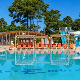 Camping Les Embruns, Mobile home 7 pers, climatisation, espace aquatique et plage, Cap ferret