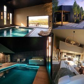 Ô TEMPS SUSPENDU piscine intérieure, spa, sauna privés en campagne、Merrisのホテル