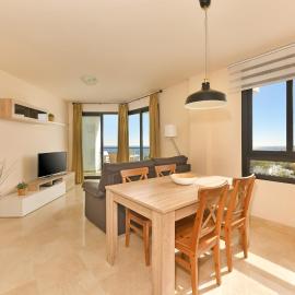 Apartamento 1 dormitorio vista mar lateral, hotel Torrox Costában