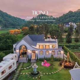 Ticino pool villa Khao yai by samonrada, hotelli Wangkatassa
