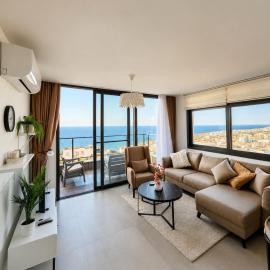 Luxury Cyprus Retreat with Rooftop Spa & Sea View at Northern Cyprus, hotel in Paralimni