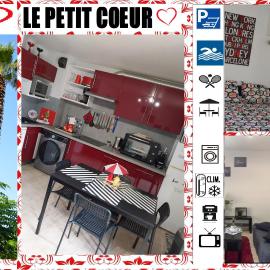 Le Petit Coeur à Canet - Superbe T2 piscine, tennis, climatisation, parking privé