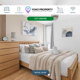 Modern City Centre Apartment @ The Hub • Balcony • Free Parking • Fast Wifi • Yoko Property