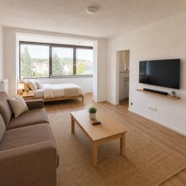 See Studio bei Konstanz mit großen Fenster und Seelage, hotel a Reichenau