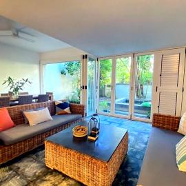 Comfy 2BR with Private Plunge Pool & Garden 2-min Beach