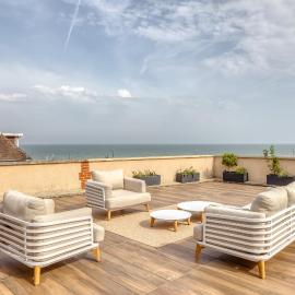 Sea view House with Terrasse in Veules Les Roses