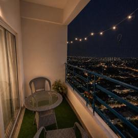 Aesthetic High-Rise Studio , Balcony & Villa View