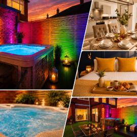 Family modern 3 bedroom Hot Tub House- Sleeps 6