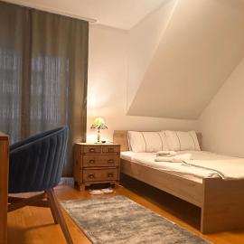 Stylish Room and private bathroom in lakefront apartment