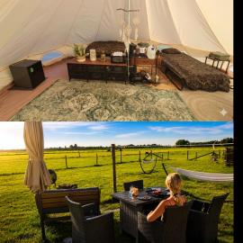 Bell-tent Rosa met uitzicht, hotel in Hensbroek