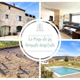 Mas De La Grande Bastide, Piscine, Hotel in Tourrettes