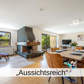 Ferienwohnung Aussichtsreich - großzügig mit Terrasse und Aussenkamin