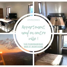 Appartement 2 pers neuf en centre ville-vue pano