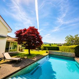 Stylish house with garden, sauna & pool, hotel in Mörschwil