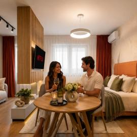 Contemporary Studio with Balcony & Parking by Blvd 57B8