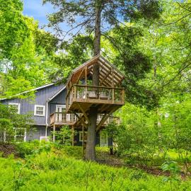Creekside Chalet with Hot Tub Tree House & Woods, Hotel in Cresco