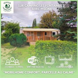 Séjour Normandie - mobilhomes premium avec clim, TV & WiFi dans l'Eure