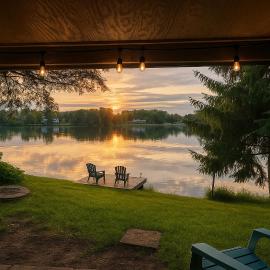 Viesnīca Chalet Cozy Spa sur Lac pilsētā Saint-André-Avellin