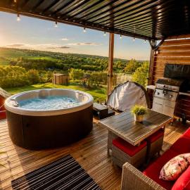564A Le Refuge Spa Riviere、Saint-Léon-de-Standonのホテル