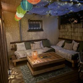 Studio chaleureux, massage, terrasse privé, barbecue et balneo