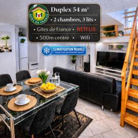 Duplex 54 m2, 2 chambres, 3 lits, CLIMATISATION, parking privé 500 m du centre - Gîtes La Tarine - LABEL GÎTE DE FRANCE, hotel in Albertville