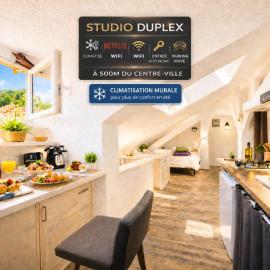Studio duplex atypique CLIMATISATION, parking, lit double, Netflix, 500m centre - Gîtes La Tarine - LABEL GÎTE DE FRANCE