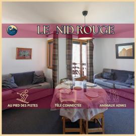 Le Nid Rouge Risoul Balcony & View Ski 100 m