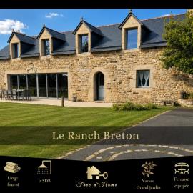 Le Ranch Breton, grande propriété entre forêt & océan - 2-8 personnes - jardin - parking, готель у місті Кемперле