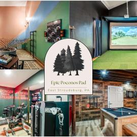 Epic Poconos Pad - Pool - Hot Tub - Gym - Golf Sim, hotel in East Stroudsburg