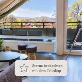 Panoramablick im Harz - Fewo mit Balkon & Teleskop-Highlight, hotell sihtkohas Sankt Andreasberg