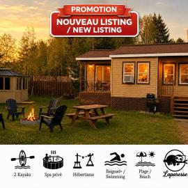 Le Procrastineux, private hot tub and beach, kayaks, hotel in Sainte-Lucie-de-Doncaster