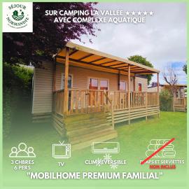 Séjour Normandie - Houlgate - Mobilhome premium 3ch-6p avec clim & TV - Camping 5 étoiles - 165