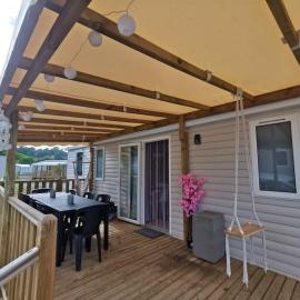 Mobil home MIMIZAN PLAGE climatisé dans camping avec piscine
