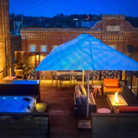 Stillwater Vibrant Vault Loft with Rooftop Hot Tub with River view on Main Street