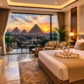 Pyramids Serenity View inn, hotel v Káhire